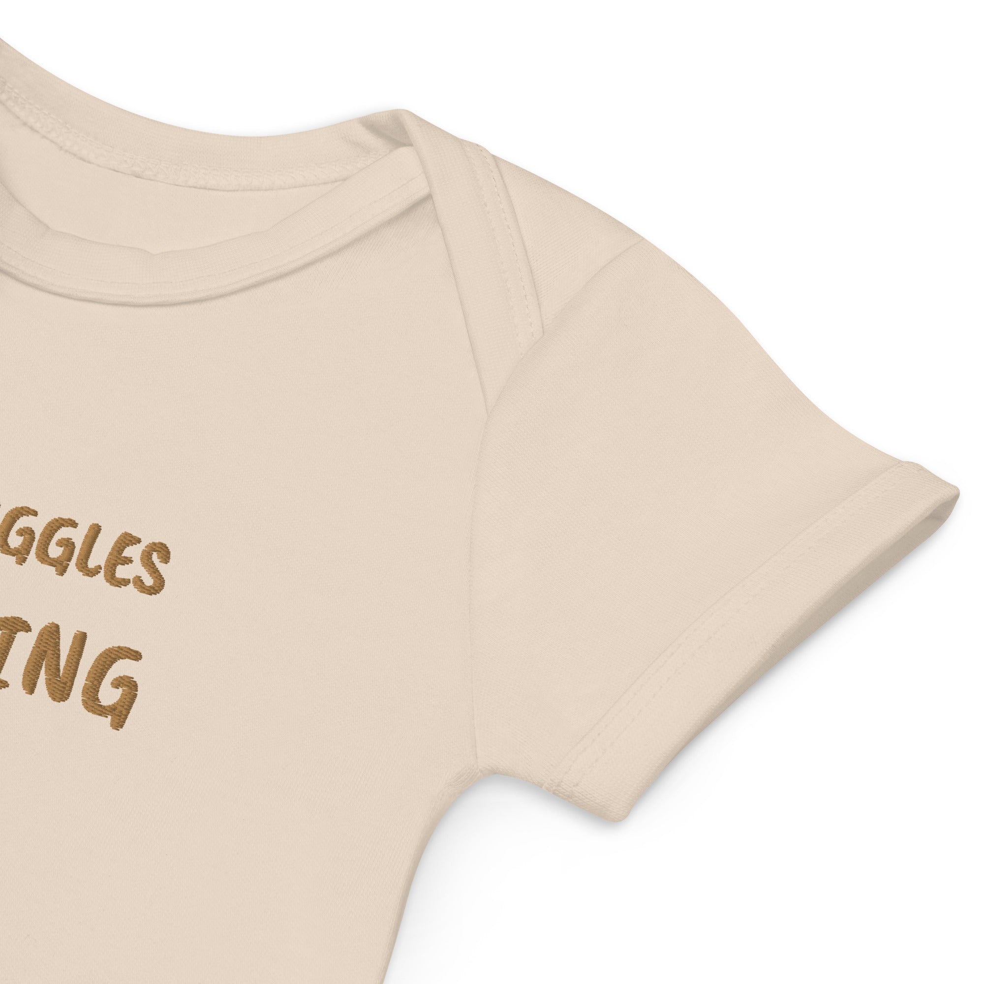 More Snuggles Incoming Embroidered Organic Cotton Bodysuit