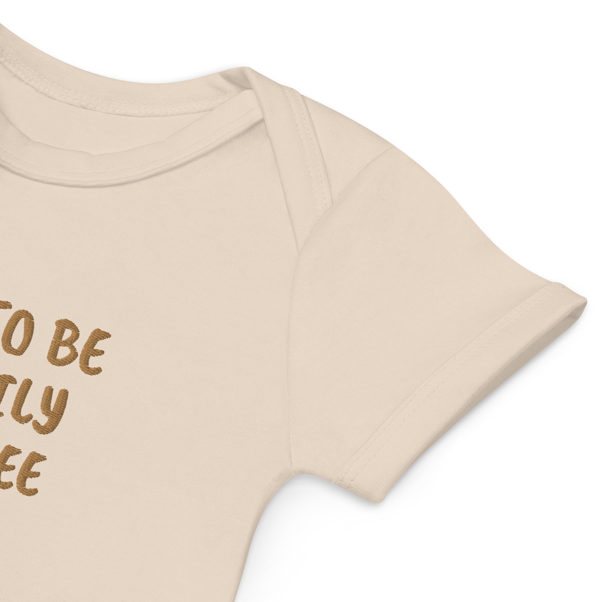 Soon to be a Family of Three Embroidered Organic Cotton Bodysuit