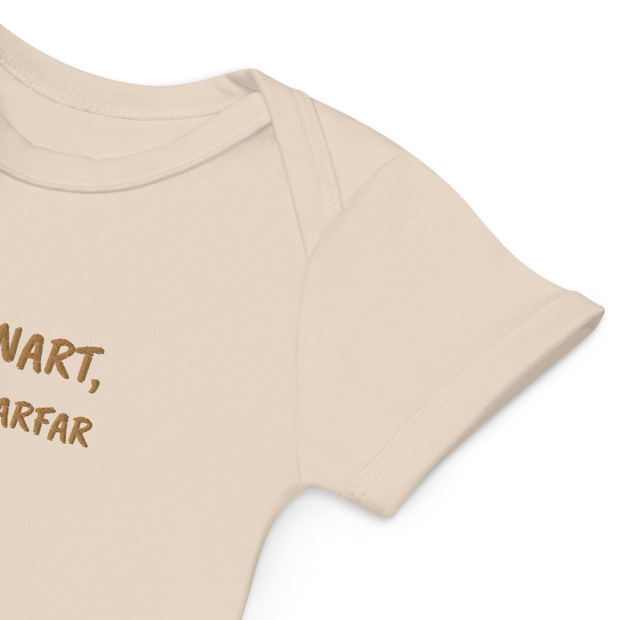 Vi Ses Snart, Farmor & Farfar Embroidered Organic Cotton Bodysuit