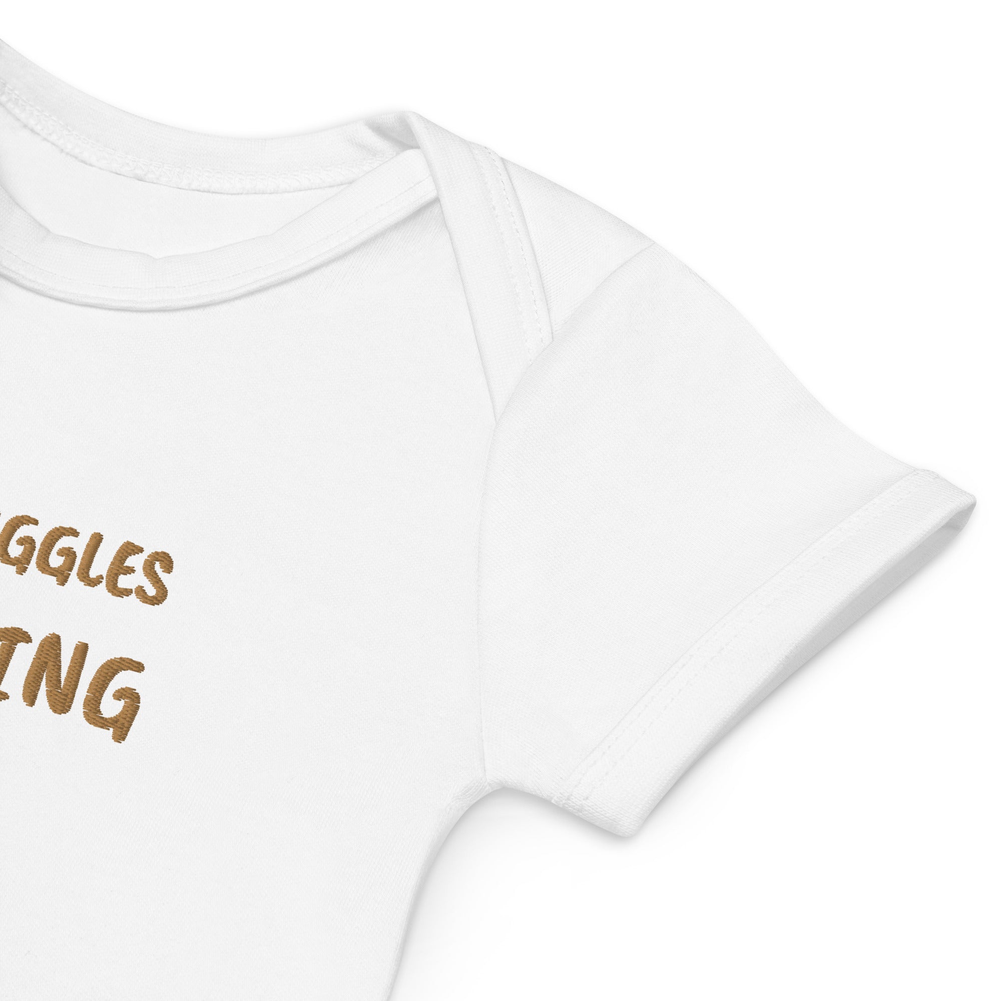 More Snuggles Incoming Embroidered Organic Cotton Bodysuit