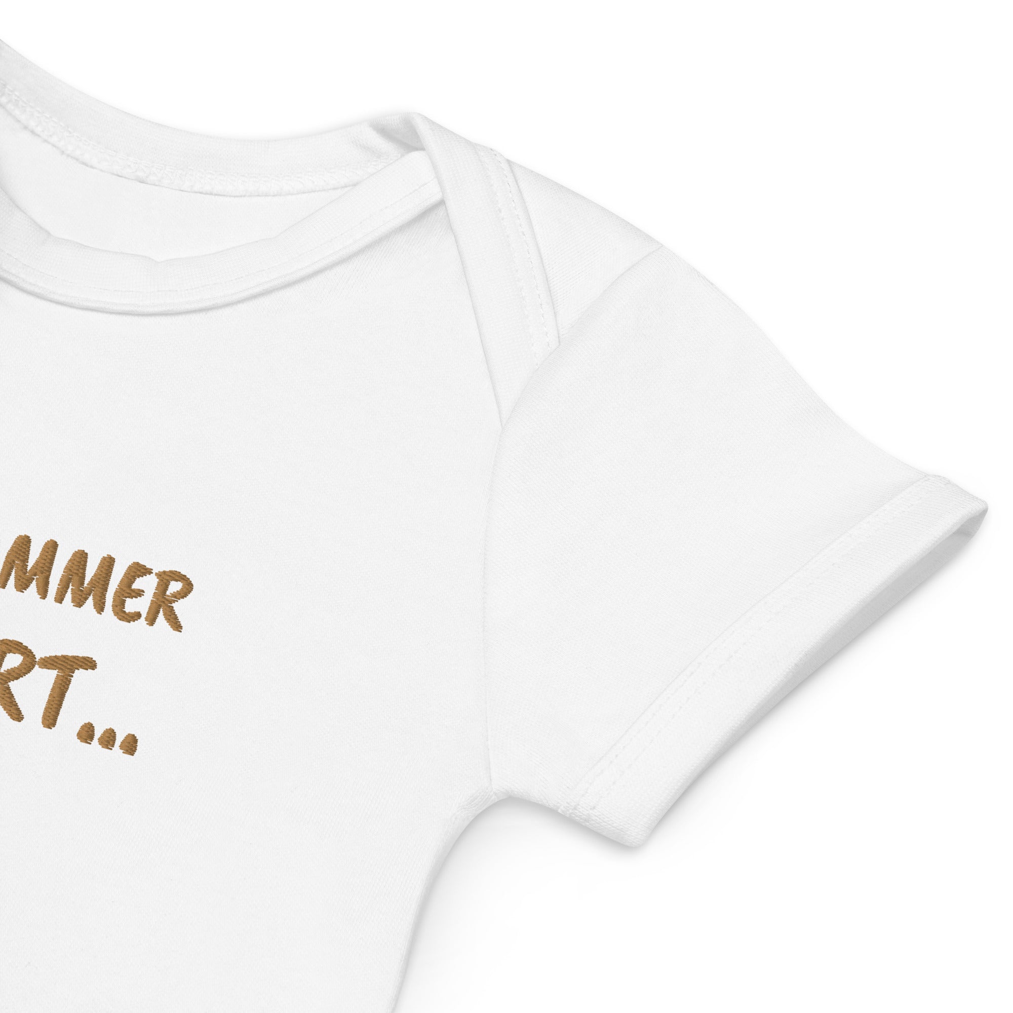Bebis Kommer Snart Embroidered Organic Cotton Bodysuit