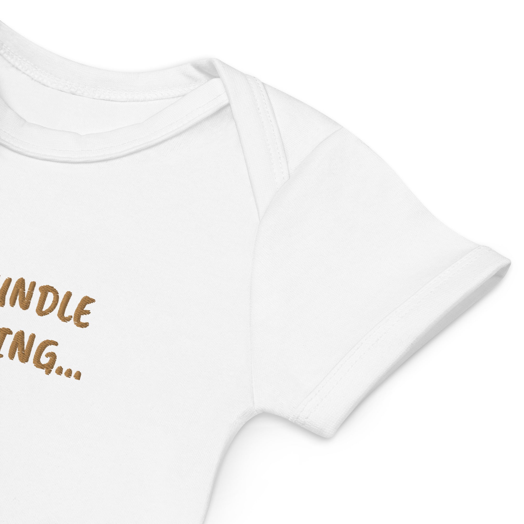 Little Bundle Loading Embroidered Organic Cotton Bodysuit