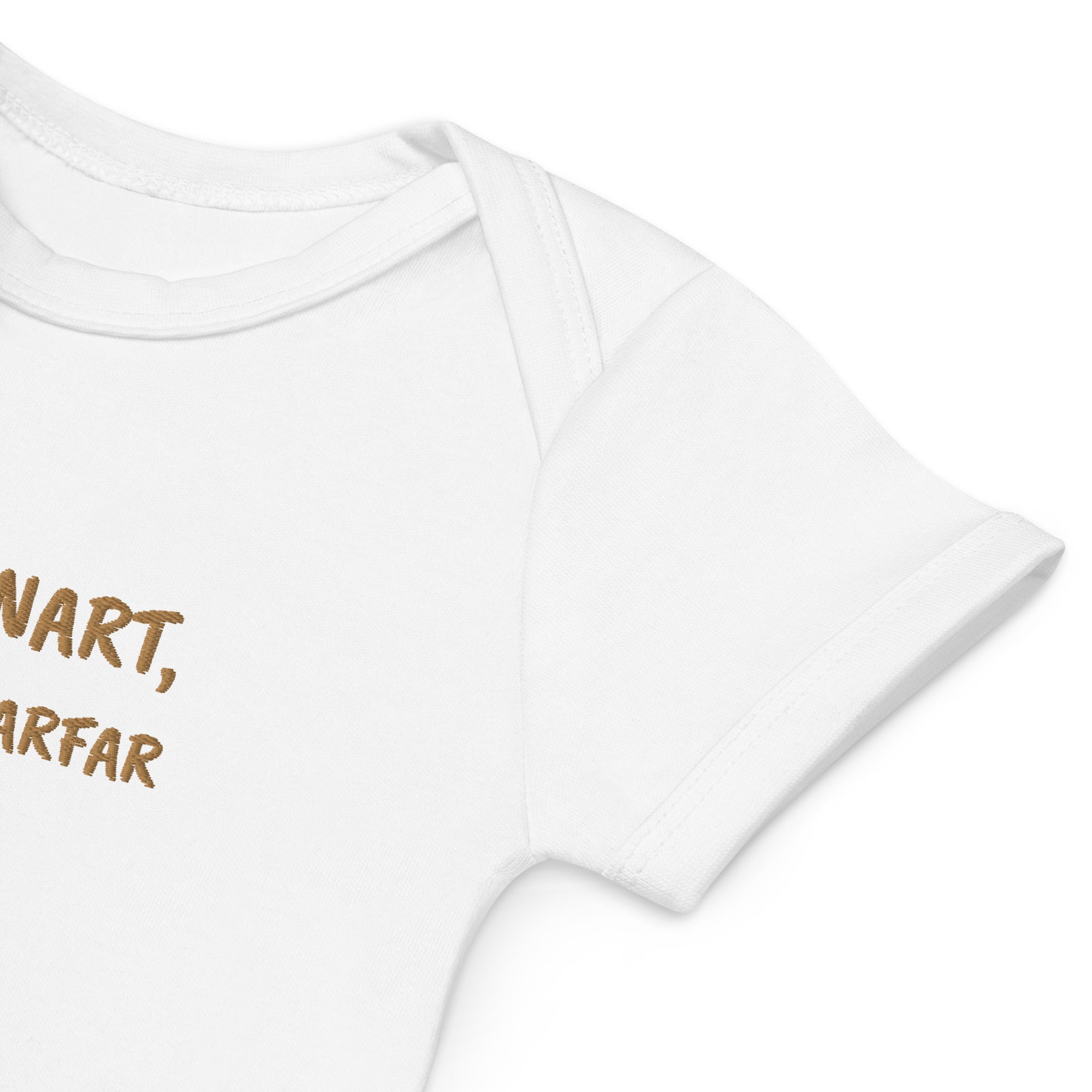 Vi Ses Snart, Farmor & Farfar Embroidered Organic Cotton Bodysuit