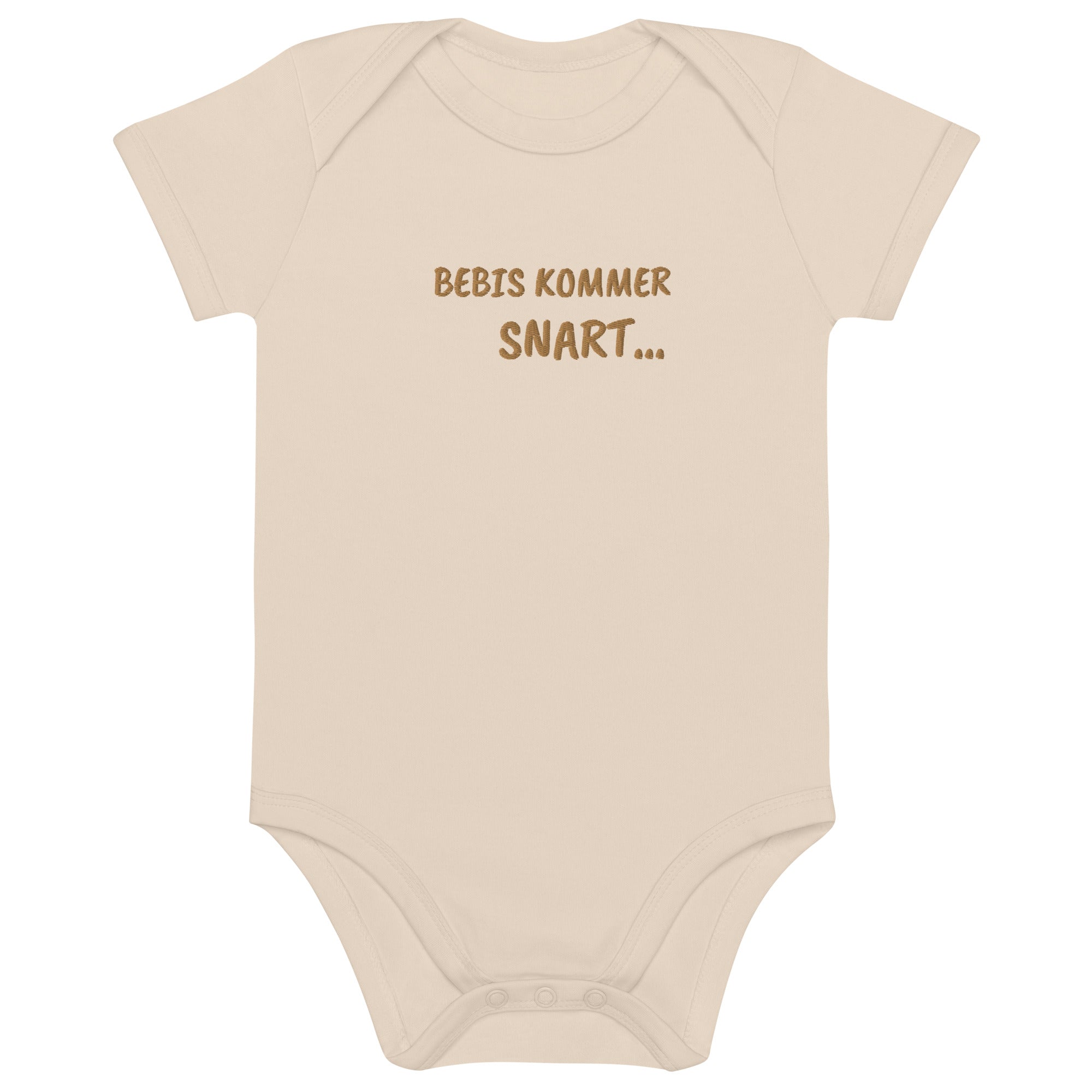 Bebis Kommer Snart Embroidered Organic Cotton Bodysuit