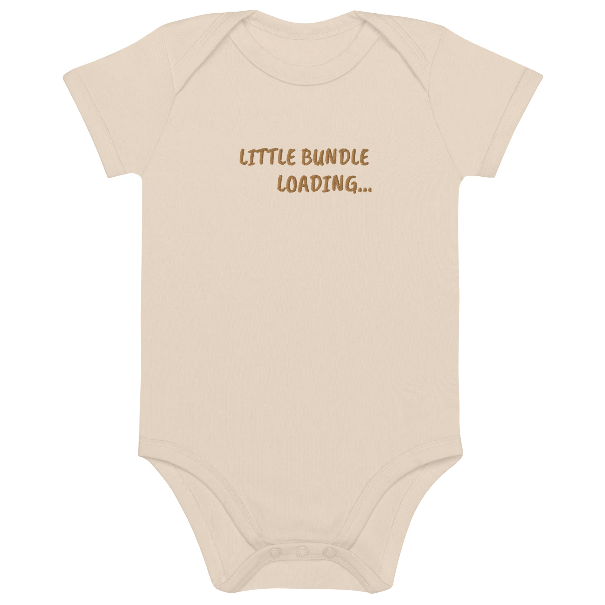 Little Bundle Loading Embroidered Organic Cotton Bodysuit