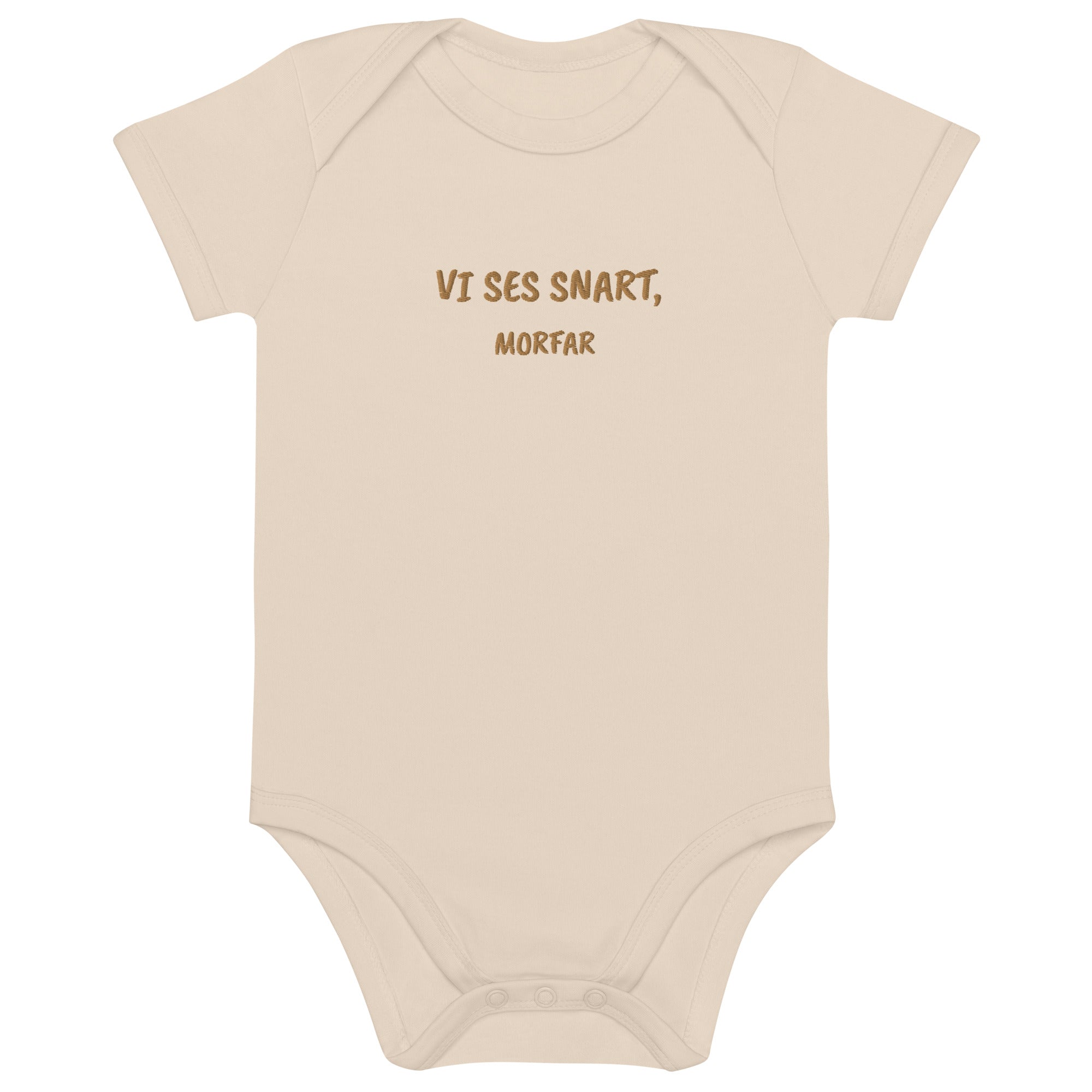 Vi Ses Snart, Morfar Embroidered Organic Cotton Bodysuit