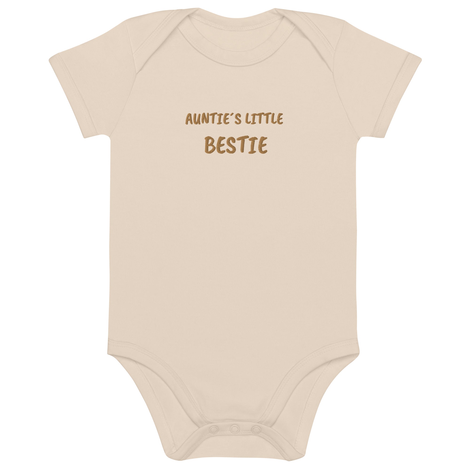 Auntie´s Little Bestie Embroidered Organic Cotton Bodysuit