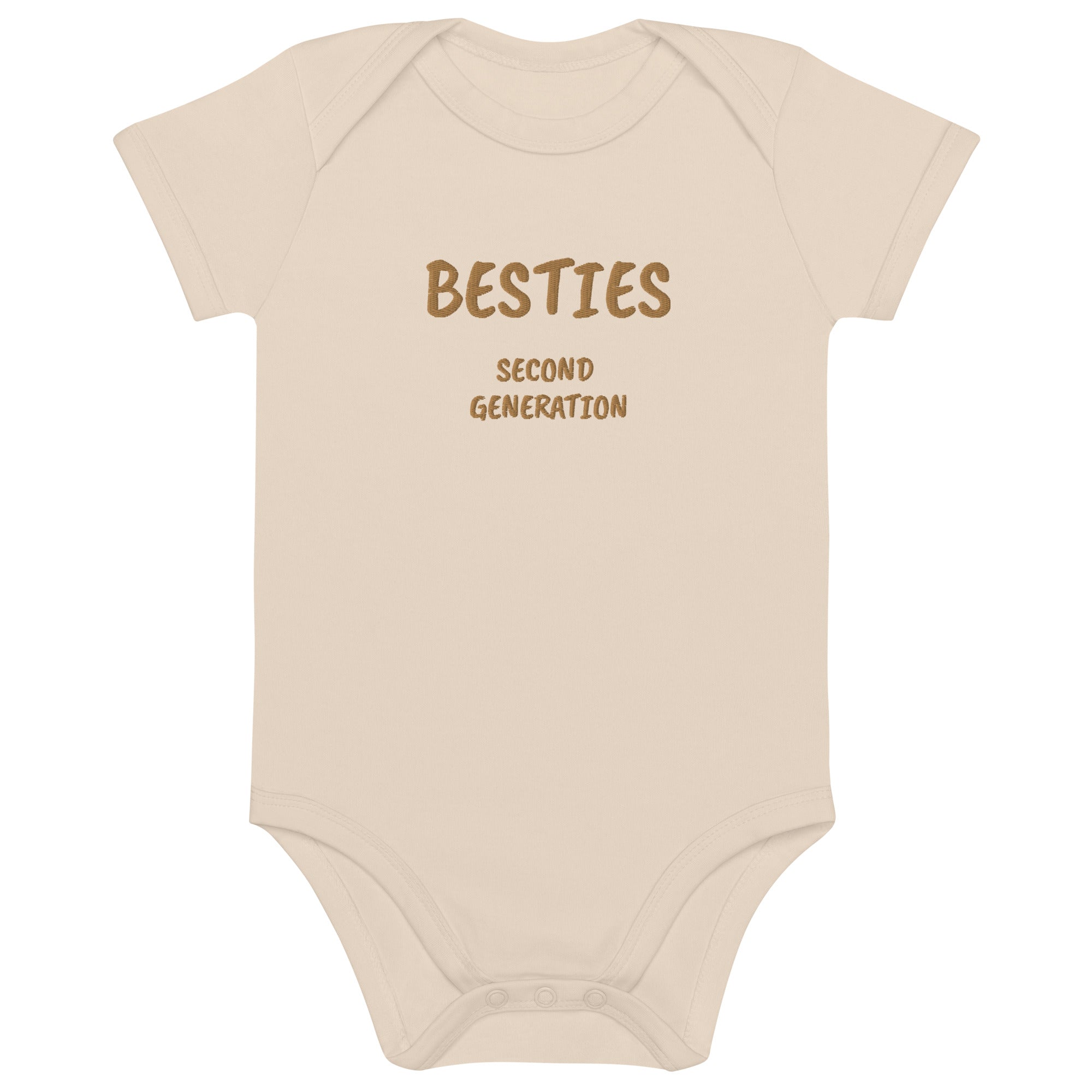 Besties Second Generation Embroidered Organic Cotton Bodysuit