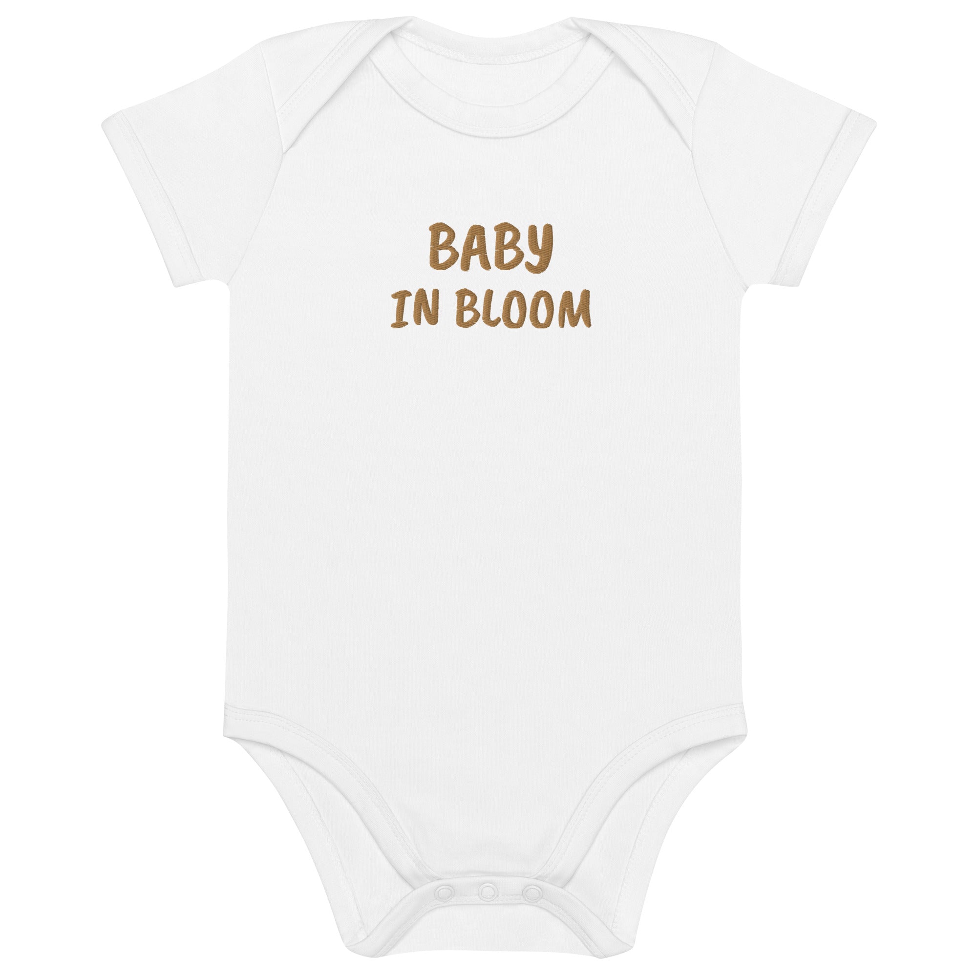 Baby in Bloom Embroidered Organic Cotton Bodysuit