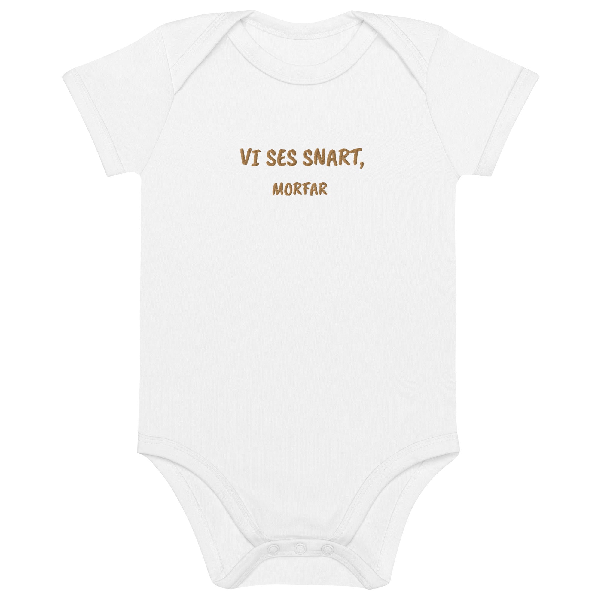 Vi Ses Snart, Morfar Embroidered Organic Cotton Bodysuit