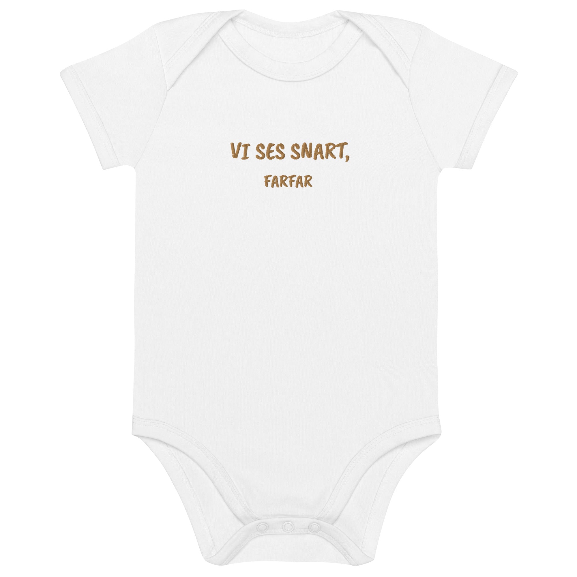 Vi Ses Snart, Farfar Embroidered Organic Cotton Bodysuit
