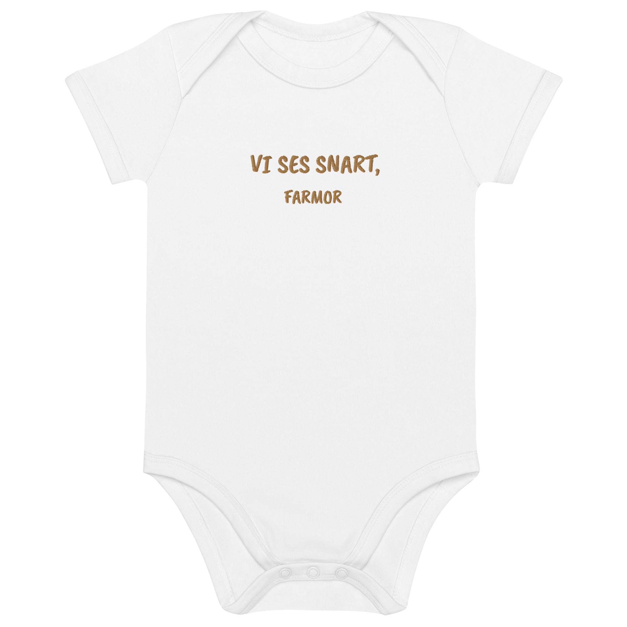 Vi Ses Snart, Farmor Embroidered Organic Cotton Bodysuit