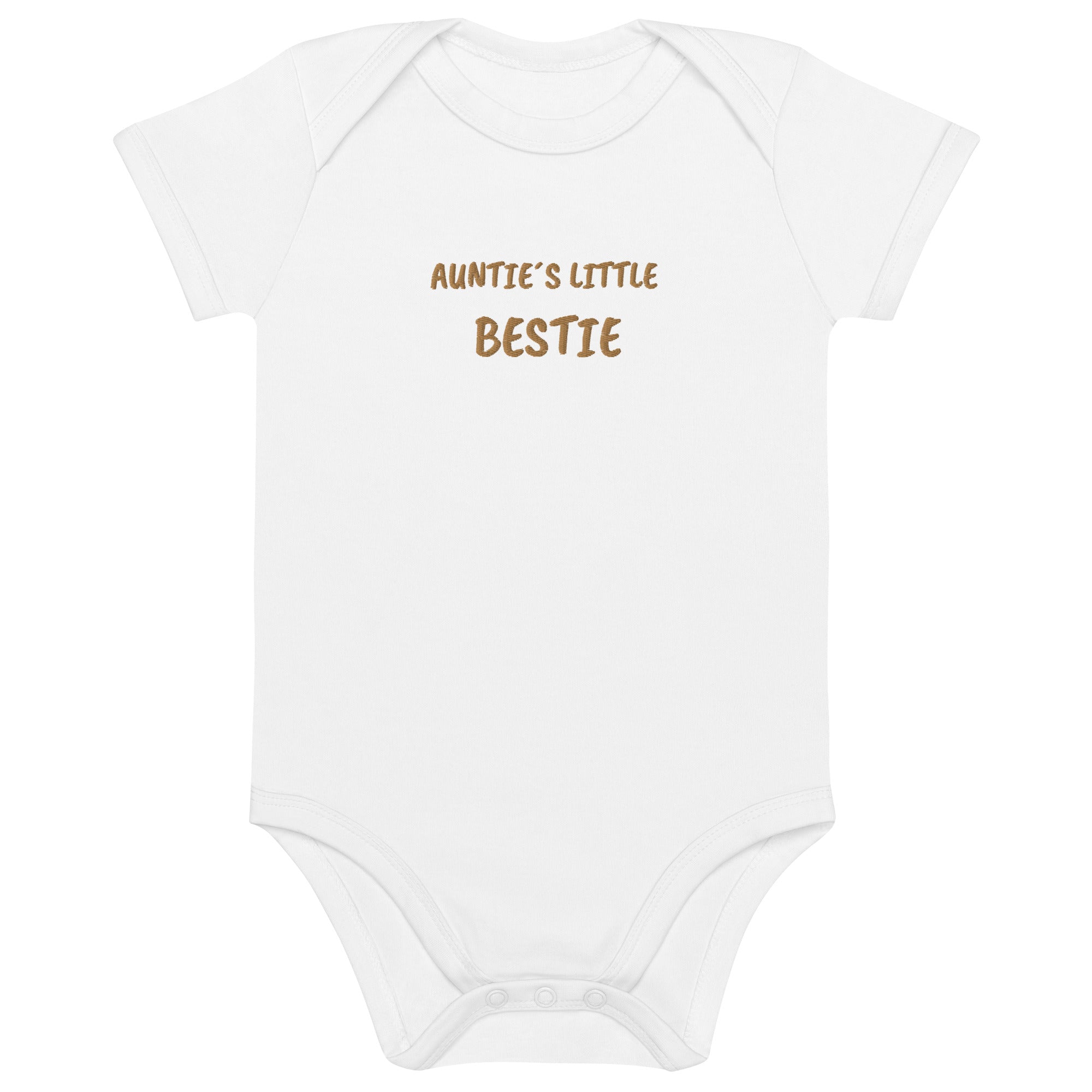 Auntie´s Little Bestie Embroidered Organic Cotton Bodysuit